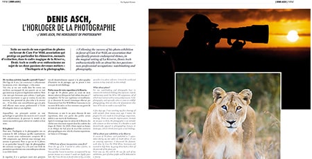 Article presse Cote Magazine - Denis Ash, l'horloger de la photographie